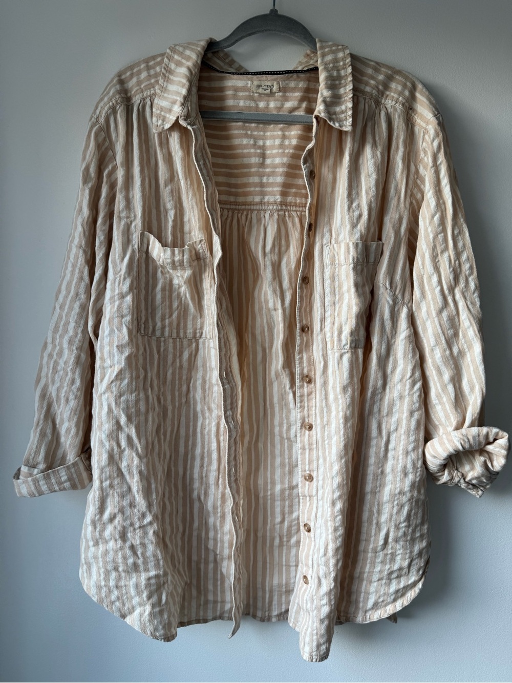 Anthropologie pilcro striped cotton button down